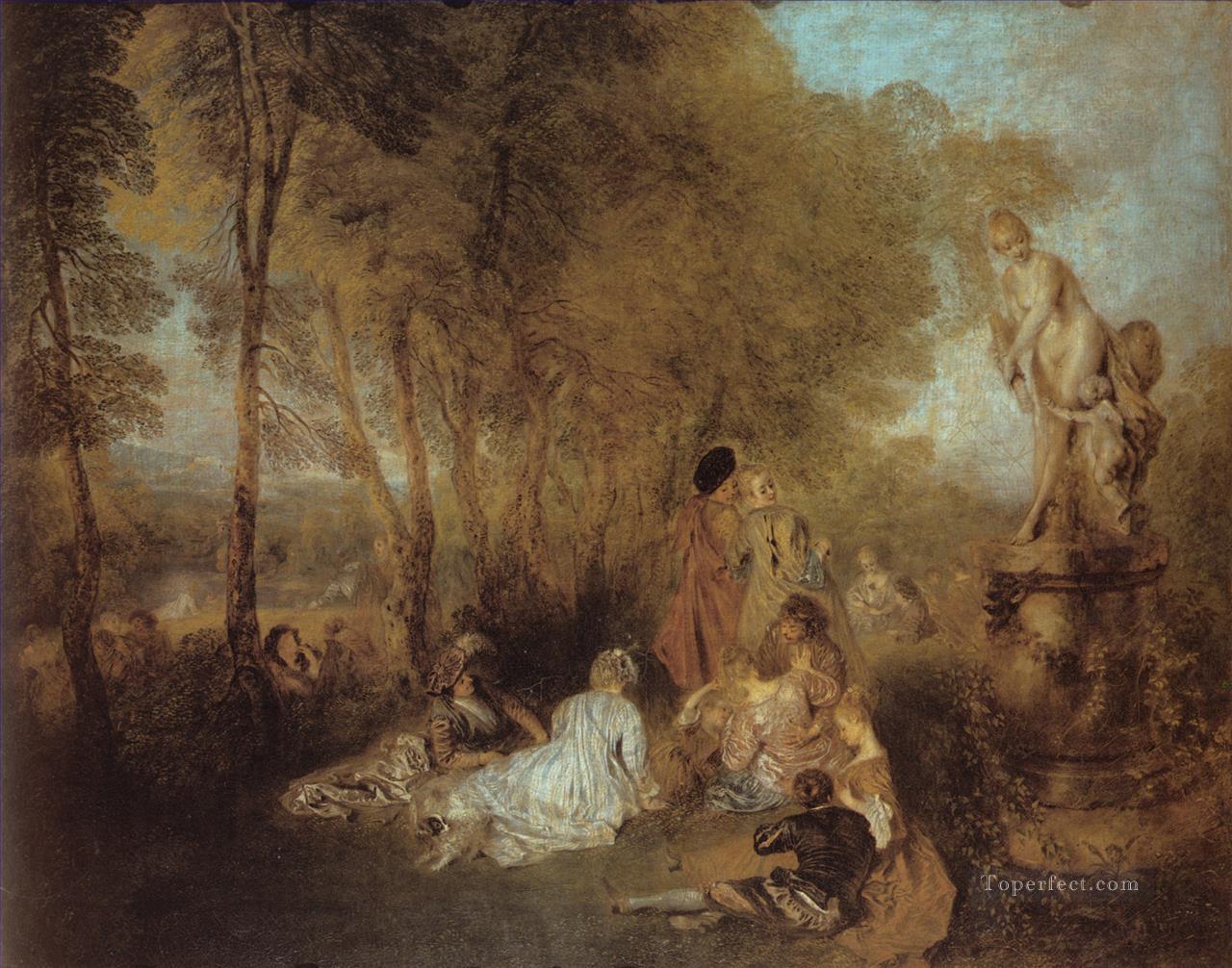 La Fete damour Jean Antoine Watteau clásico rococó Pintura al óleo